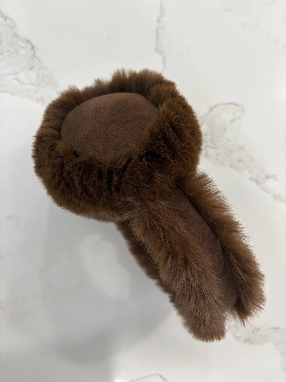 Brown Faux Fur & Suede Plush Earmuffs